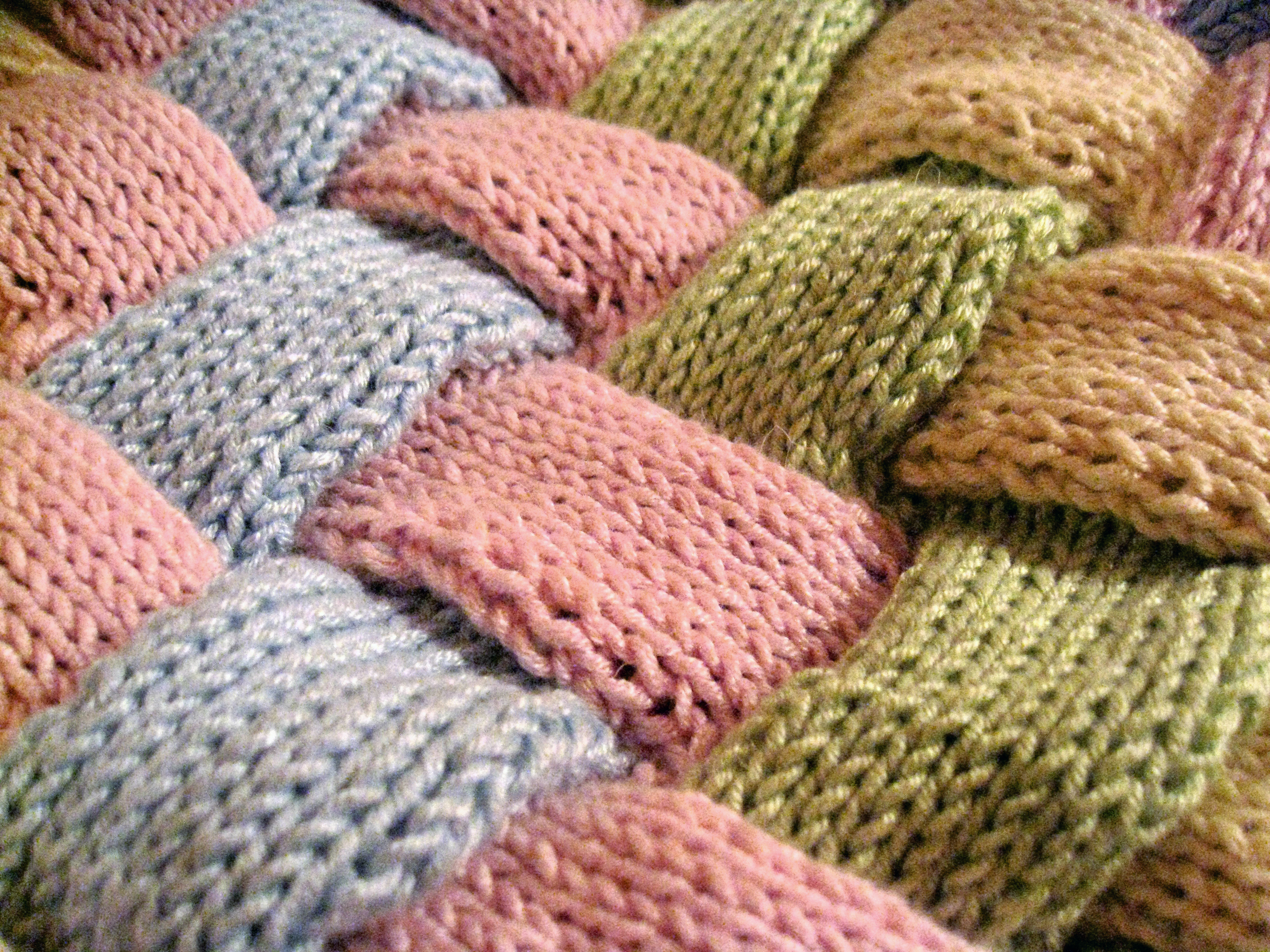Knitted Quilted Baby Blanket