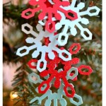 Snowflake Ornament made from a Martha Stewart snowflake paper punch