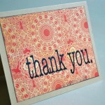 thank you card with sihouette cameo