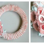 Cupcake Wrapper Wreath with close up