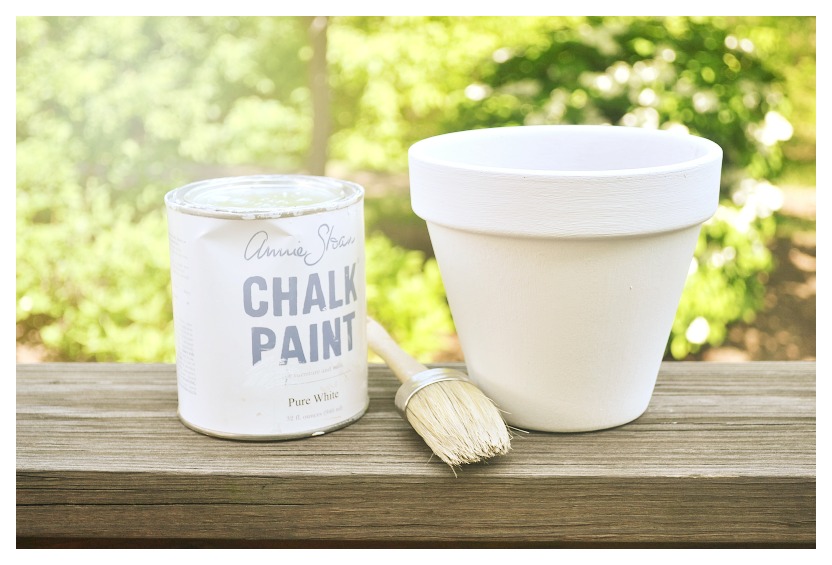 more than just a painted pot by nikki in stitches - paint top color with annie sloan chalk paint