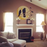 Halloween moon over my mantel from Nikki In Stitches - Silhouette CAMEO large scale wall decal